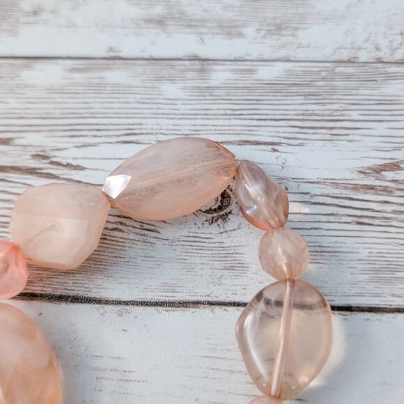 Vintage Stretch Bracelet - Chunky - Dusky Pinky Peach Tones - Picture 5 of 8